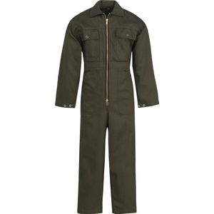 STØRVIK Nicky Baby Overall Kinderoverall 100% Katoen - Jongens & Meisjes - 4/9 maanden - Maat 68/74 - Olijfgroen