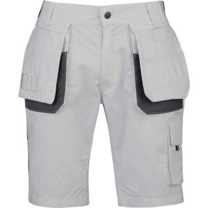 STØRVIK Job Korte Schildersbroek Werkbroek Heren - Werkshort - Werkbermuda - Werk Short - Maat S - Wit