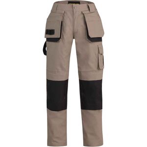 STØRVIK David Timmermans Bouw Werkbroek Heren - Verstevigde Kniestukken - Maat XS - Khaki