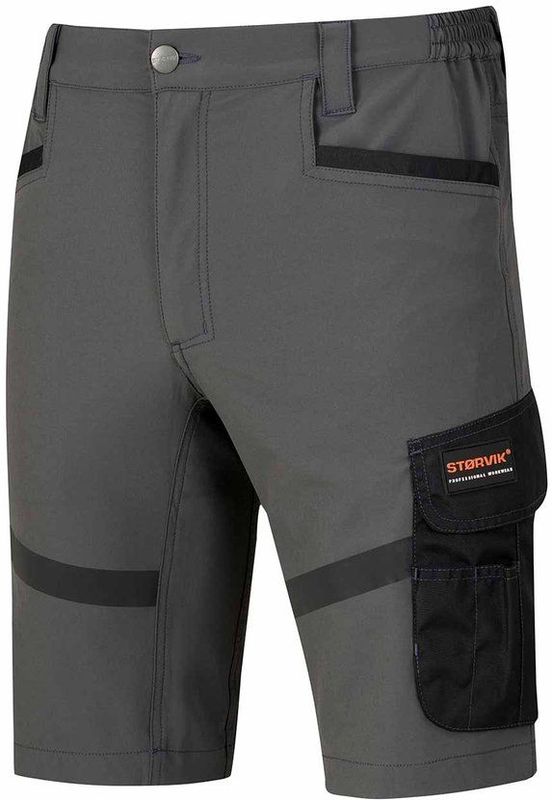 STØRVIK - Stijn - Korte Werkbroek - Antraciet - 4-Way Stretch