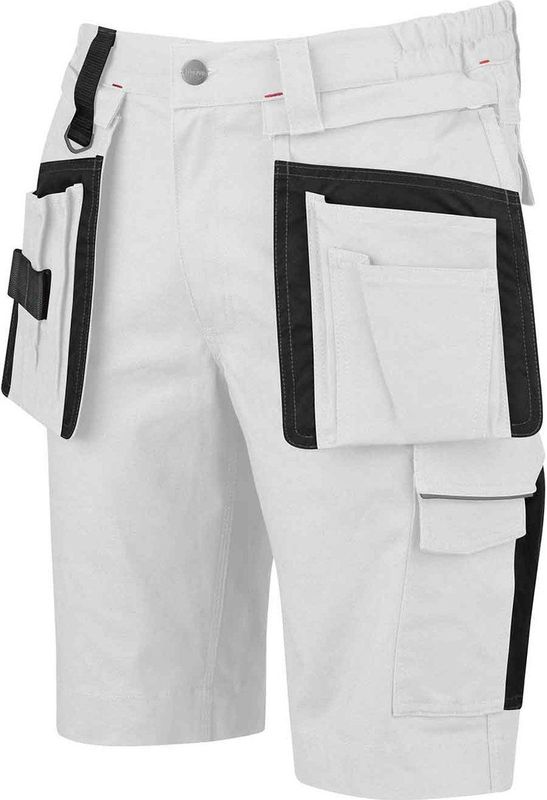 STØRVIK - Thijs - Korte Werkbroek - Wit - Stretch