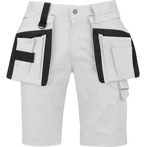 STØRVIK Thijs Stretch Korte Werkbroek Heren - Werkshort - Maat L - Wit