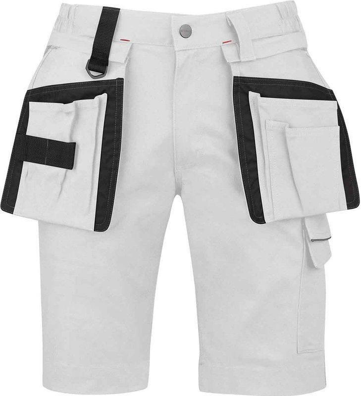 STØRVIK - Thijs - Korte Werkbroek - Wit - Stretch