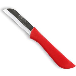 W-Selected Aardappelmesje met Dun Lemmet - 6 cm - Rood Heft - RVS