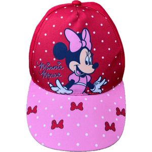 Disney Minnie Mouse cap - Pet - Meisjes - Rood / Roze - Maat 52 cm