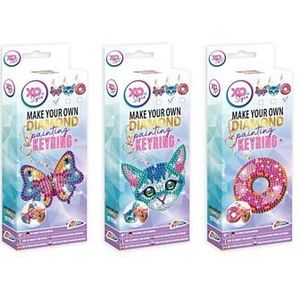 Grafix Diamond Painting sleutelhanger vlinder - Sleutelhanger - Hobbypakket - Diamond painting - Cadeau - Verjaardagscadeau  - Sleutelhanger kinderen - Dieren sleutelhanger - Creatief - Steentjes plakken - Plakken - Knutselen - Jongens - Meisjes