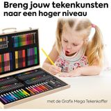 Grafix Wooden Colouring Case 180 pcs - FSC wood