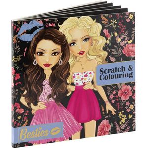 Grafix Besties Kras En Kleurboek 12 Blz 20x20cm Grafix Kleurboek