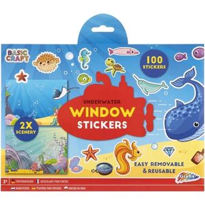 Raamstickers met 2 Sticker Scenes - Onderwaterwereld 100st.