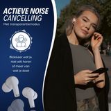 AV Audio Melody ANC Pro Draadloze Oordopjes - Noise Canceling - 31 uur - Comfortabele Pasvorm - Gaming - Wit