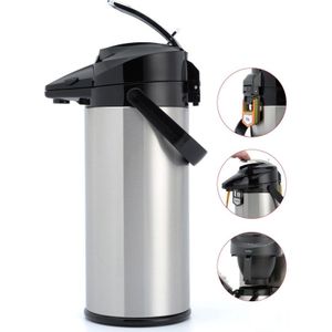 Pompthermoskan RVS Animo | 10420 | 2,1 Liter | Glazen Binnenfles