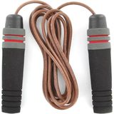 Rucanor - Leather Skip Rope II - Lederen springtouw - One Size - Bruin/Zwart/Rood