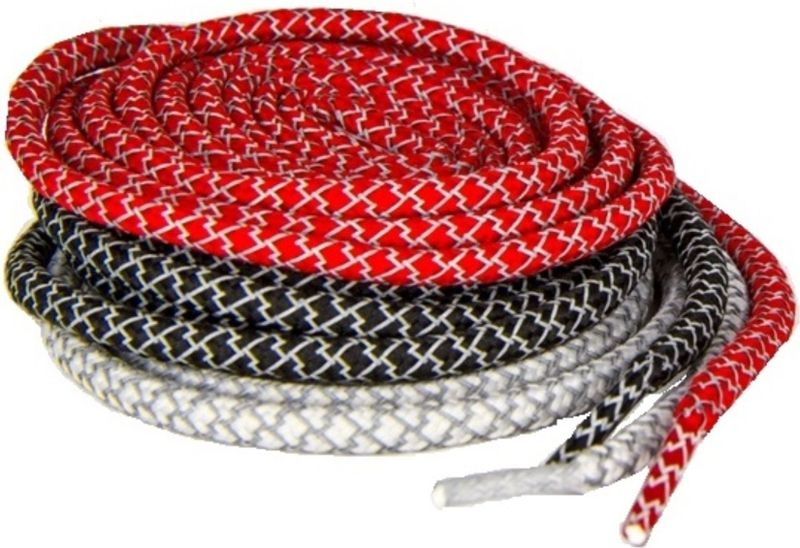 Rucanor - Reflecterende Ronde Schoenveters - Grijs - 5 mm x 1500 mm - 100% Polyester