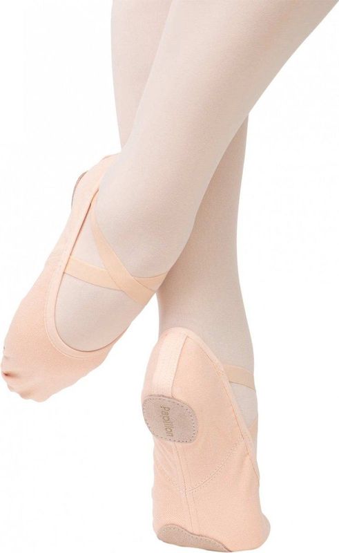 Balletschoenen Splitzool Papillon PA1014 Roze Balletschoentjes Stretch Canvas Splitzool