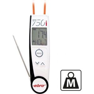 Duo thermometer infrarood met inklapbare RVS voeler -33t/m +350 graden 17(l)cm - EMG-926005