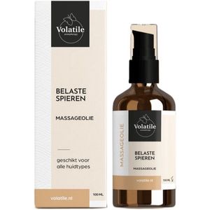 Volatile Massageolie belaste spieren glas met pomp 100ml