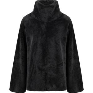 Life-Line Mila Fleece Poncho - Dames Poncho - Zwart - Fleece