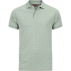 Life Line heren poloshirt - polo heren - Kraby - licht groen print - KM