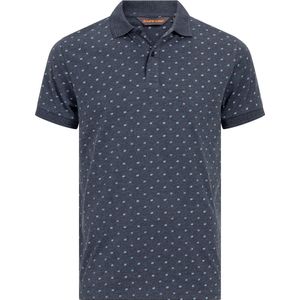 Life Line heren poloshirt - polo heren - Kraby - navy print - KM