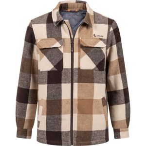 Life Line Blouse Bello - bruin ruit - flannel gevoerd