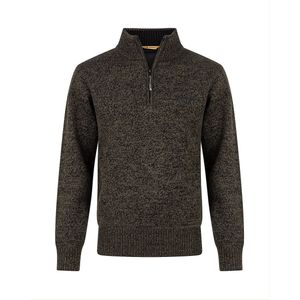 Life-Line Waterville Trui - Heren Korte rits fleece - Dark Green Melange