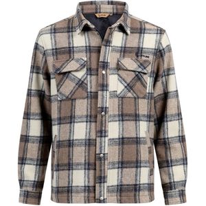 Life Line Pico Beige Check Lined Flannel Shirt Heren