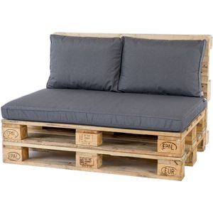 Madison Panama Palletkussen set Loungekussens - Grijs - Loungekussen - 3 delig - 120 x 80cm - 60 x 40cm
