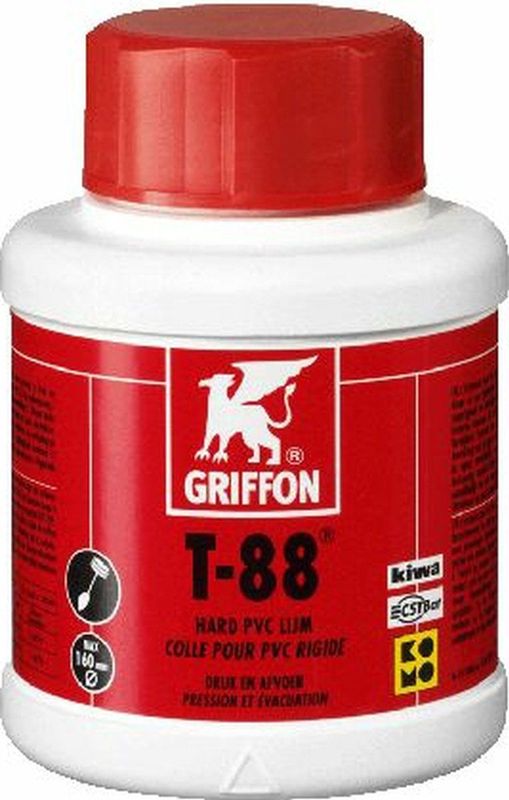 Griffon - T-88 Hard PVC-lijm - 500ml - Dunvloeibare Lijm voor PVC-buizen