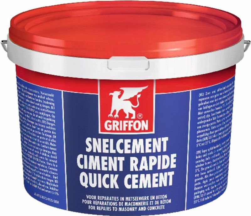 Griffon - Rapid Cement - Plamuur - Grijs - 6 kg
