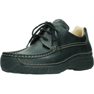 Wolky - Roll Shoe - Veterschoen - Black - Oiled Leather