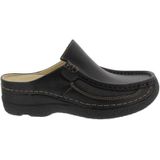 Wolky - 0620270 Leren Dames Muilen - Zwart - Anatomisch Voetbed