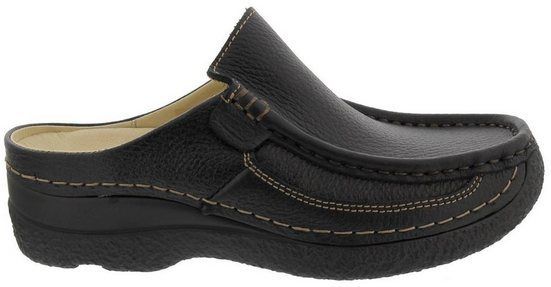 Wolky - 0620270 Leren Dames Muilen - Zwart - Anatomisch Voetbed