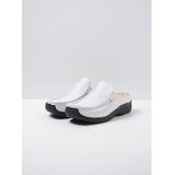 Klomp Wolky Women Roll Slide Printed Leather White-Schoenmaat 38