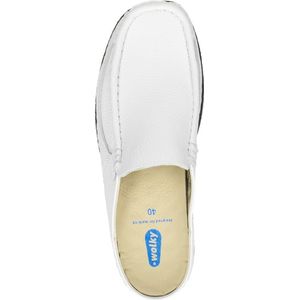 Wolky Klompen Roll Slide wit geprint leer