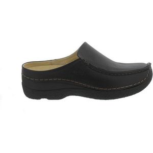 Wolky - Seamy Slide - Instappers - Zwart - Leer