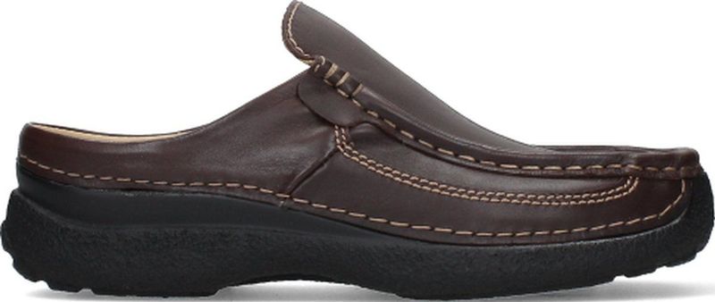Klomp Wolky Men Roll Slide Oiled Leather Brown-Schoenmaat 43