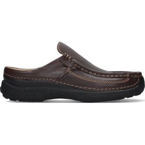 Wolky - Roll Slide - Slippers - Zwart - Leer
