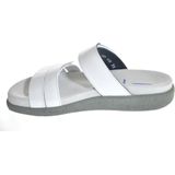 Wolky - 0050130 Dames Slippers - Wit - Voorgevormd Voetbed - Klittenbandsluiting