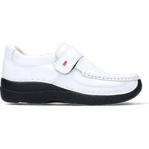 Wolky - Roll Strap - Instapper - White - Geheel Leer Gevoerd - Anatomisch Vormgegeven