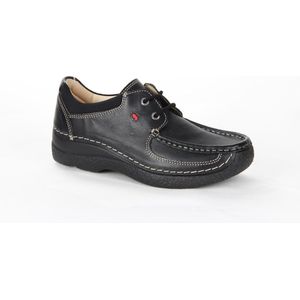 Wolky - Roll Shoe - Veterschoen - Black - Dakota Leather