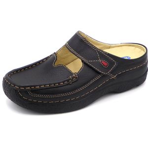 Wolky - Roll Slipper 06227 - Slippers - Zwart - Nubuck