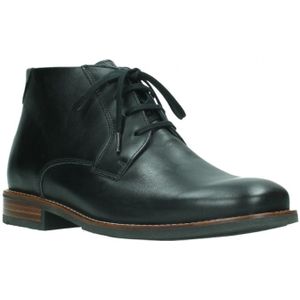 Wolky - 02181 - Enkellaarsjes - Zwart - Leer - Uitneembaar Voetbed