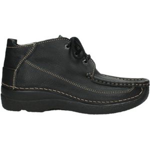 Wolky Comfortschoenen Roll Moc zwart leer