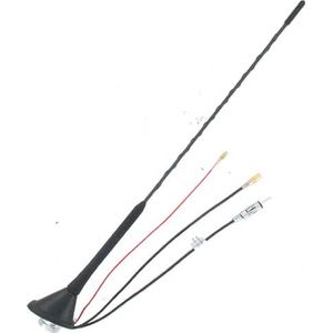 DAB / DAB+ / FM Antenne - Elektrisch Versterkt - 76 Graden - DIN Male & SMB Female - 25cm Kabel
