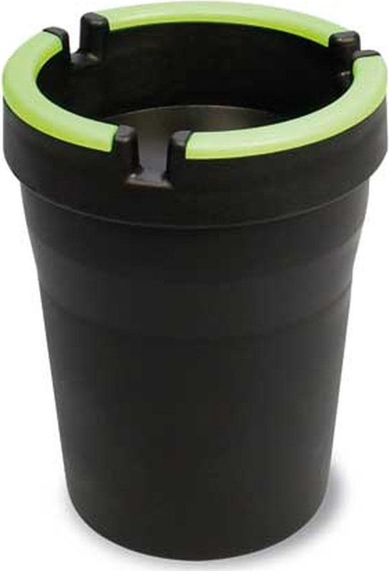 TCP - Asbak - Zwart - Fluorescerende Rand - Geschikt Voor Bekerhouder