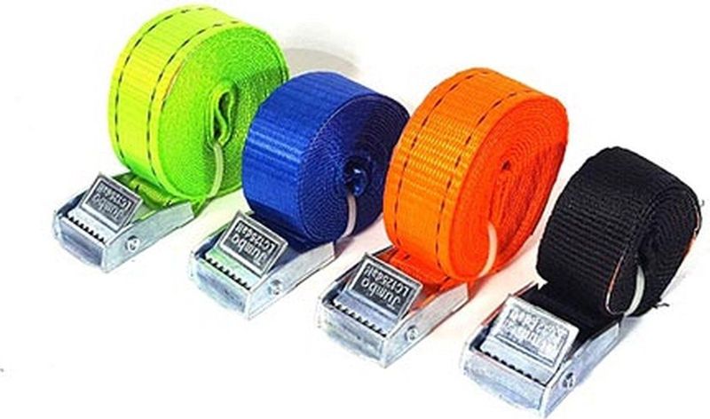 Jumbo - Spanbanden - 4-Delig - Diverse Kleuren - Polyester - Met Klemsluiting