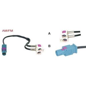 AM/FM Antenne Adapter - 2 x Fakra Female - 1 x Fakra Male - 30 cm Kabel Lengte