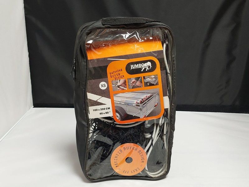 Jumbo - Aanhangwagennet - Zwart - 1.00x2.00m - Inclusief Opbergtas