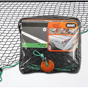 TCP - Bagagenet XL - Zwart - 2,25 x 4 Meter - Inclusief Koord en Remper