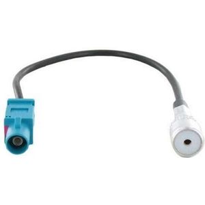 Fakra Z (m) - ISO (v) auto antenne adapter kabel - RG174 - 50 Ohm / zwart - 0,20 meter